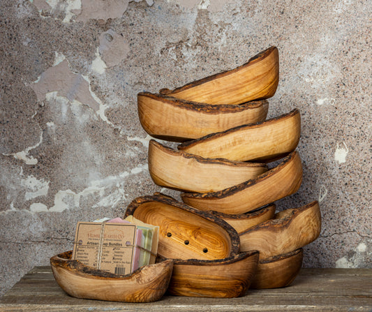 Adding a Touch of Nature to Your Bathroom with Live Edge Olive Wood Soap Dishes