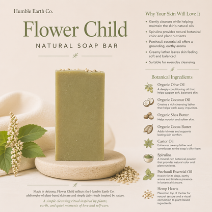 Flower Child Body Bar Soap | Patchouli Dark
