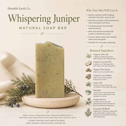 Whispering Juniper Body Bar Soap | Rosemary Juniper Berry Mint